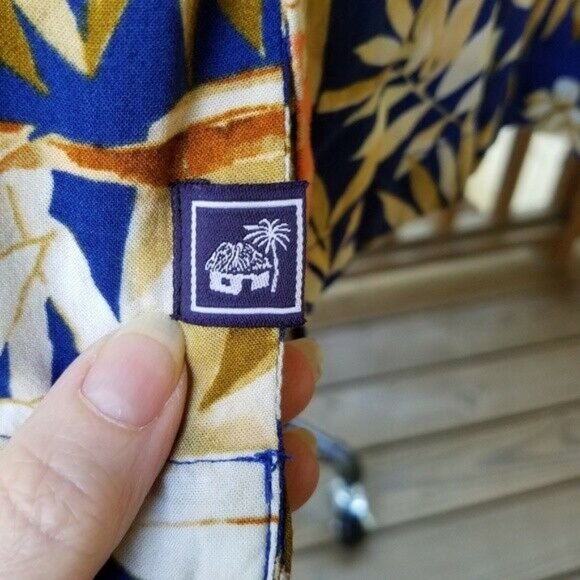 -Caribbean Joe Blue Aloha Print Hawaiian Shirt XL - Picture 8 of 8